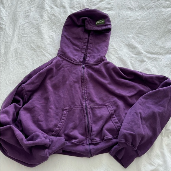 Daily Drills Tops - Daily Drills Cropped Zip Hoodie